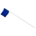 4" x 5" x 21" Vinyl Blue 100/Bundle Wire Staff Marking Flag | FLG4X5BLUE