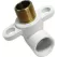 1-1/2" Male White Brass/PVC Swing Joint Stabilizer Elbow | LSCG001022