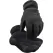 Large Deerskin Leather Fleece Black Extended Elastic Cuff Insulated Winter Gloves | YLS23965L