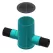 ADS Nyloplast Drain Basin with Round Grate, Round PVC Green 24" x 5' | DFD2824AG5