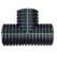 ADS Tee, Plain-End HDPE Dual Wall Fabricated N-12, Black 15" | DFE1565AN