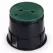 10" Round Black Body Irrigation Control Valve Professional with Overlapping Green Lid Valve Box | RBBPVB10RND