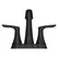 4" 1/2" 9-5/16" x 6-3/4" Metal Matte Black 2-Handle Centerset Bathroom Faucet | PPFLG48WRPB