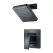 1/2-14 NPT 7" x 7" x 2-9/32" Metal Matte Black 1-Handle Shower Trim | PPFLG897DFB