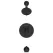 4-25/32" x 2-9/16" Brass Matte Black 1-Handle Tub and Shower Trim | PPFLG898WRB