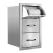 17" 304 Stainless Steel Vertical with Masonry Frame Return 2-Drawer and Paper Towel Holder Combo | SUMSSTDC17M