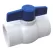 2" Socket 150 psi White PVC 461 Series Ball Valve | CNLV20461N