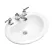 8" 20-1/4" x 17-1/4" x 7-9/16" Vitreous China White L172 Lavatory Sink | WESL1728W