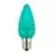 0.96 W C9 E17 Intermediate LED Teal Removable/Interchangeable Water-Resistant Retrofit Bulb | HOLLEDC9TEALD