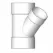 Wye, 8"Hub PVC SDR-35 45° P-Series