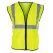 High Visibility Surveyors Safety Vest, Large Polyester Hi-Viz Yellow Zipper 2 Pocket Reflective | 690-2209