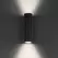 WAC Estrella Tall LED Cylindrical Wall Sconce 12V, Black | 3611-27/30/40BK