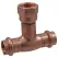 Nibco PC612 Copper Press Fitting 1" x 1" x 1/2" Press x Press x FPT Branch Tee LD | 9116506PC