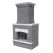 Belgard Bord Eaux Fireplace Base/Top Pew Pewter/Midnight | 13070012