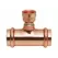 Inline Heel Reducing Tee, 3/4" x 3/4" x 1/2" Press x Press x FPT Copper | PPFT3412