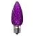C9 LED Faceted Bulb Purple | NC9D-LED-PU