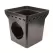 12" Square Catch Basin, 2 Outlets Black 12" | BS122_alt | BS122_alt