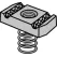 Clamping/Strut Nut, 3/8" X 16 With Spring | 2400205700