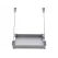 Wall Mounted Water Heater Platform, 24" L X 24" W X 4" H Galvanized Steel Hung Equipment, Drain | 30-SWHP-WM