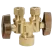 1-Piece Dual Shut-Off Stop Brass 1/2" x 3/8" x 3/8" Compression x Compression x Compression | KTCR1901DVSX R