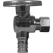 Angle Stop 1/2" x 3/8" lead Free Brass, PEX x OD CP Quarter Turn | 5421-236