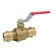 Red-White 2-Piece Ball Valve Brass 1" Dual EzPress Ends | 5020AB1