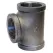 Domestic Straight Tee, 1" x 1" x 3/4" Female x Female x Female Ductile Iron Black | 310039805