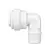 Hydro-Logic Stealth White Membrane Elbows - 1/8InchesNPT x 1/4InchesQC Elbow