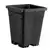 Active Aqua 7" x 7" Square Black Pot, 9" Tall, case of 50