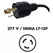 Fluence AC Cord, 6' ( 1829mm ), NEMA L7-15P Plug to M19 Push Lock Connector, Max 277V AC 10/CS