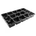 Grower Select 04.50 Square Transport Tray 15 PS Black 70/CS