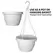 Grower Select 10.50 Combo Pot With Dish White 50/CS 40CS/PL