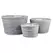 Gardener Select 3pc Grey Woodchip Oval Flower Basket with Plastic Liner