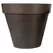 Gardener Select 14" Carved Finish with White Lines Chocolate Planter