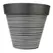 Gardener Select 14" Carved Finish with White Lines Light Grey Planter