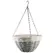 Gardener Select 12" Round Grey/ White Wood Hanging Basket w/ Chain Hanger 24/CS