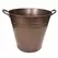 Gardener Select 11" Round Tall Tin Bucket Antique Copper 11"wx10"h 12/CS
