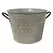 Gardener Select 11.8" White Metal Planter with Dot Design & Handles