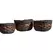 Gardener Select 3pc Round Wood Planter Two Tone Brown/Grey w/ Plastic Liner