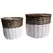 Gardener Select 2pc Round Willow Planter Two Tone Brown/White w/ Plastic Liner
