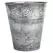 Gardener Select 7" Zinc Embossed Rose Planter Metal 6.9"x6.9"x7.7"