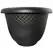 Grower Select 17.72 Fancy Roll Rim Pot Black / Gold 7.4gal 12/CS - 17.72in OD x 12.6in H