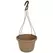 Grower Select 12.00 Twist Hanging Basket 2.32gal With 4-Strand Plastic Hanger Mocha 50/CS