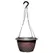 Grower Select 12.00 Weave Hanging Basket With Plastic Hanger & Dish Chestnut 50/CS
