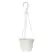 Grower Select 06.00 Bella Hanging Basket With Hanger, Cotton White, 46 per Case, 6in OD x 4.4in H x 4.0in BD , 1.2 Liters, 0.3 Gallon