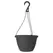 Grower Select 10.00 Everest Hanging Basket, With 18in Hanger, Black, 70 per Case, 10.08in OD x 6.99in H, 1.5 Gallon