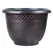 Grower Select 17.72 Fancy Roll Rim Pot Black / Copper Wash 28 Liter 7.4gal 12/CS - 17.72in OD X 12.6in H LF1106