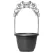 Grower Select 11.50 Butterfly Trellis Scroll Pot, Silver, 22 per Case, 11.5in OD x 7.99in H, 15in Trellis, 2.2 Gallon