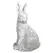 MCarr 14.2" Tall Rabbit Facing Left White