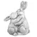 MCarr 13" Kissing Rabbits White